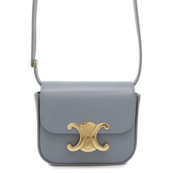 Celine Triomphe Claude Shoulder Bag shiny calfskin leather - Picture 1 of 8